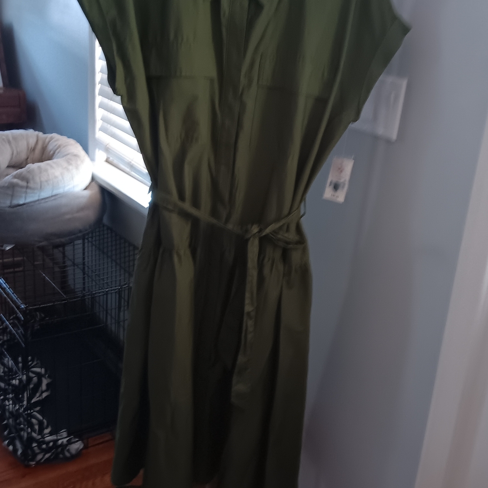 Ophelia & Co. Olive Green Midi Dress